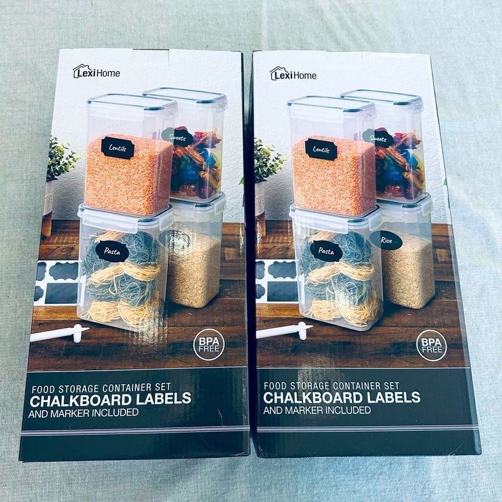 1 Box Lexi Home Plastic Lidded Storage Containers 4-ct